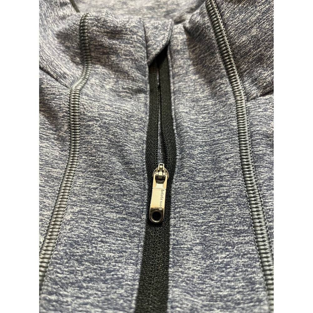 Lululemon Mens Surge 1/2 Zip Blue Gray Quarter Zip Pullover Fits Large Size - Picture 3 of 8